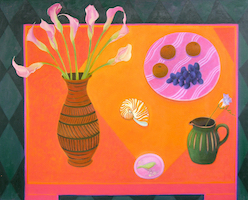 09 Calla Lillies, Fruit and Shell 80cm x 100cm copy